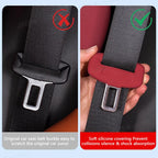SEAMETAL Car Seat Belt Buckle Protector Cover 2Pcs Soft Silicone Anti-Collision Case Universal Seat Belt Buckle Protection Cover
