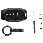 ZincAlloy Key Case Round Buckle Key Pouch Mecha Style Key Fob Cover Car Supplies For Toyota Tacoma 2024-2026 Toyota Tundra 2022+