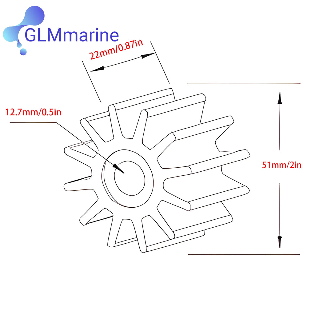 804696 875808 Water Pump Impeller Kit For Volvo Penta D1 D2 MD22 Marine Engine 897055 22222936 Replace 3586497 Sierra 18-3080