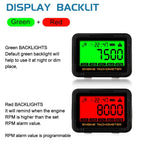 Tachometer Hour Meter Digital Motorcycle ATV Lawn Mower Engine Gauge LCD SVC Inductive Alert RPM Clock Backlight Waterproof