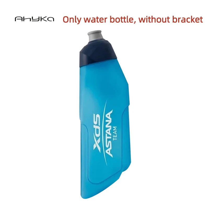 AhyKa 600ml Aerodynamic Bike Water Bottle with Bracket Set, MTB/Road, Black