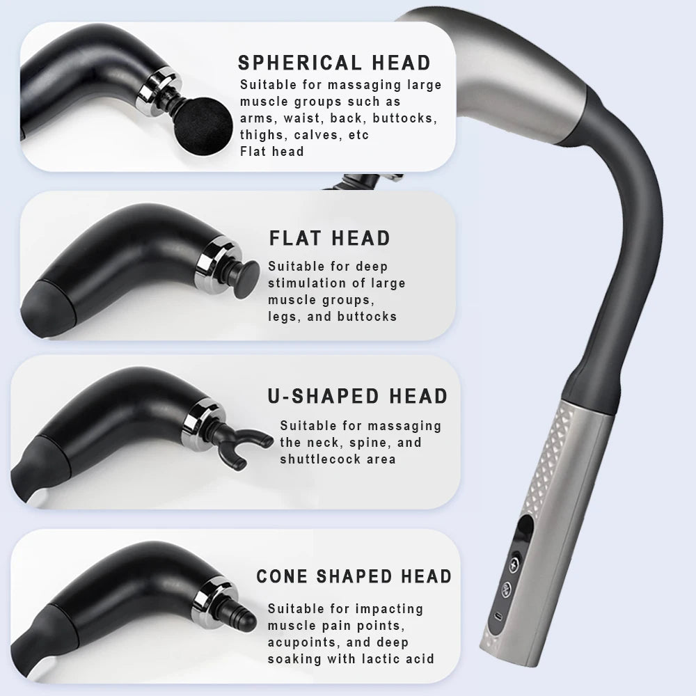 2025 New Smart Fascia Gun Electric Massager Massage Hammer Electric Fascia Gun Home Handheld Hammer Back Artifact Christmas Gift
