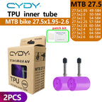 CYDY TPU MTB Bike Inner Tube Camera 29 26 27.5 29x1.95-2.6 Inch Mountain Bicycle Tire Schrader Valve AV pneu 29er Cycling Tube