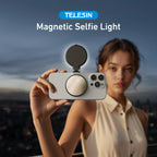 TELESIN Smartphone Magnetic Fill Light Mini Selfie Light 3 Modes Adjustable Brightness for Iphone XIAOMI SAMSUNG Phone