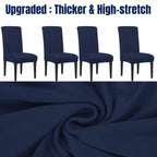 4Pc Set High Stretch Dining Chair Cover Elastic Slipcover Removable Non Slip Seat Protector for Living Room Home Kitchen Wedding