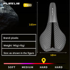 Plselis Road Bicycle Saddle High-Strength Carbon Fiber 3D Printed Counterweight Lightweight 130g Bike Cushion Riding Accessory