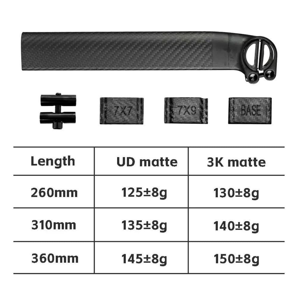 ELITAONE Merida Reacto Carbon Seatpost 260/310/360mMM 5mm Offset Seat Tube Bicycle Parts 125G
