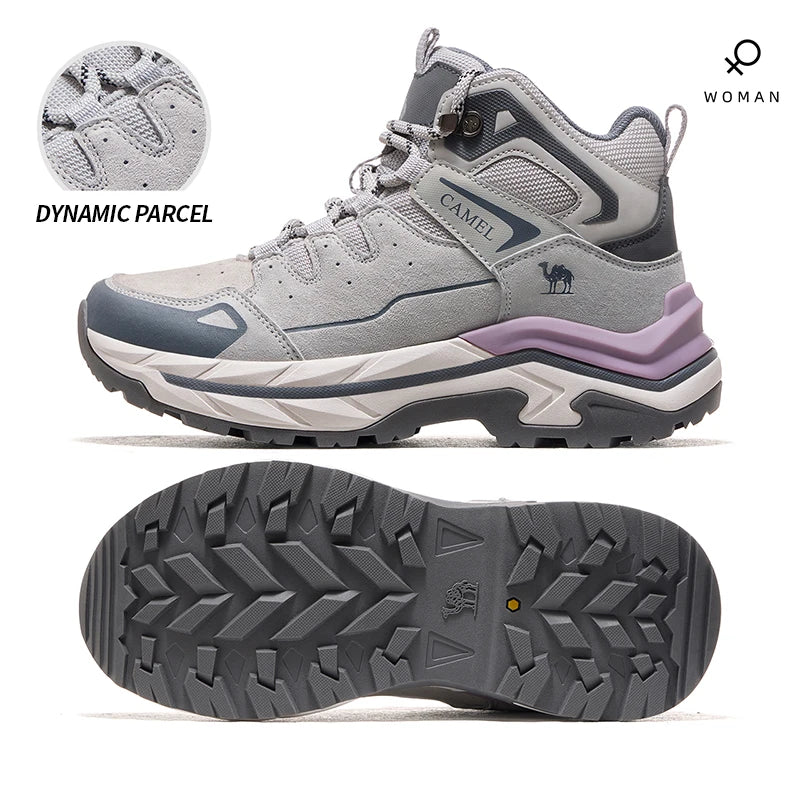 GOLDEN CAMEL Outdoor High-top Hiking Shoes Men Women Wear-resistant Non-slip Climbing Boots Thick-soled Sports Shoes 2025 Winter