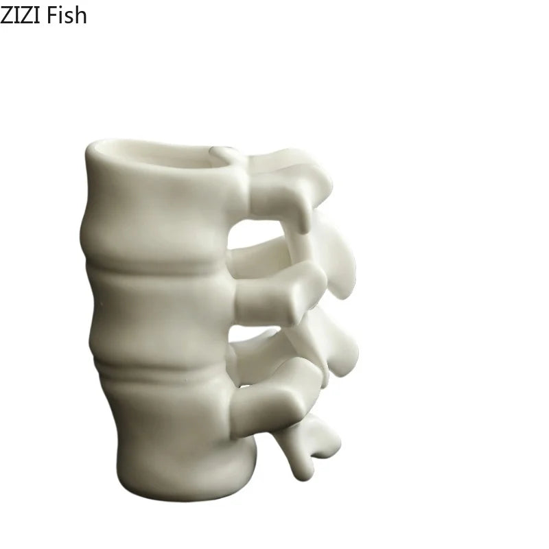 Vertebrate Model Ceramic Vase Flower Arrangement Coffee Cup Milk Mug Pen Holder Hydroponic Vase Water Cup Flower Vases Ornament