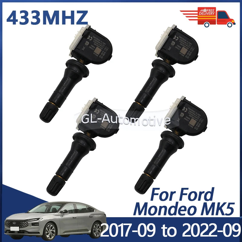 1/4PCS 433MHZ Tire Pressure Monitoring Sensor For Ford Mondeo MK5 2017-2022 TPMS Sensor F2GT-1A180-CB F2GT-1A150-CB