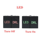 1 PC Green LED Car Dual Switch Fog Lights Radar Power Supply LED DRL Headlight On Off Switch Button Fit for Nissan X-TRAIL 2023