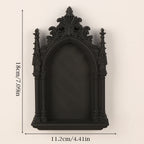 Cross-Border Gothic Dark Style Church Arch Shaped Niche With Little Angel Decoration For Dark Retro-Style Home Wall Decoration &