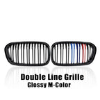 XVIP Front Bumper Kidney Grille Racing Grills For BMW 1 Series F20 F21 2015-2019 Replacement Double Slat Gloss Black Grilles