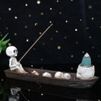 3-piece set of skeleton aromatherapy boat resin crafts, Halloween aromatherapy boat, fresh air fragrance, furniture, living room