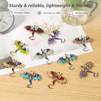 10Pcs Alloy Dragon Shape Charms Stylish Cartoon Spread Wing Dragon Enamel Pin Creative Jewelry Accessories Lapel Brooch Badge