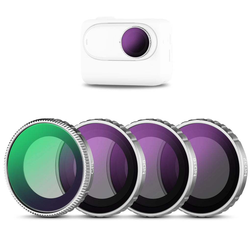 NEEWER ND Filter Kit Compatible with Insta360 GO 3S, UV+CPL+ND8+ND16+ND32+ND64 Filters, Action Camera Accessories