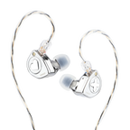 SIMGOT EW300 1DD+1Planar+1PZT Hybrid Driver IEM HIFI Earphones with Detachable Nozzles Silver-Plated OFC IEM Cable for Musician