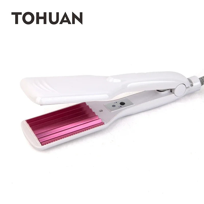 Hot Corrugated Iron Hair Straightener Iron Crimped Hairstyle Electronic Chapinha Corrugation Flat Irons Wave Styling Tools