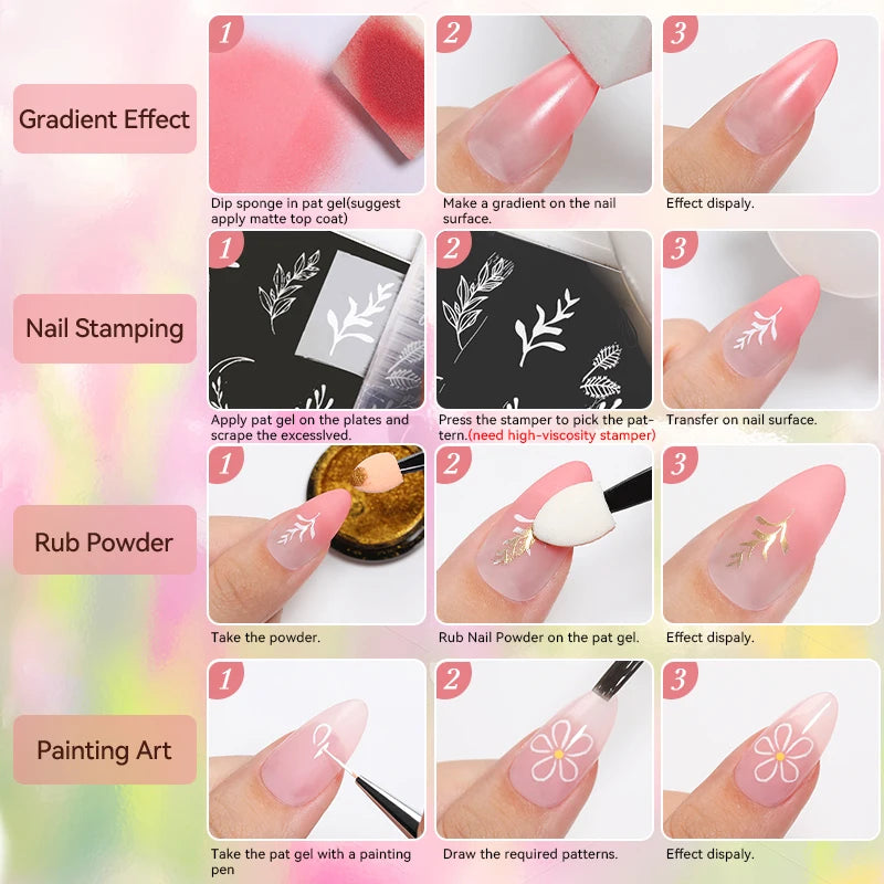 UR SUGAR 4-in-1 Painting Gel Nail Polish Set, 9 Colors, UV/LED Soak Off, 1pc