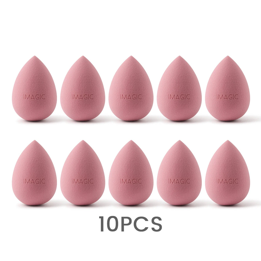 IMAGIC 10PCS/KIT Makeup Sponge Soft For Foundation Concealer Cream Wholesale Healthy Latex Smooth Wet And Dry Women Makeup Tool