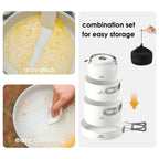 Naturehike Ceramic Non-Stick Pot Portable Camping Cookware Outdoor Pot Cooking Frying Pan Water Kettle Picnic Tableware