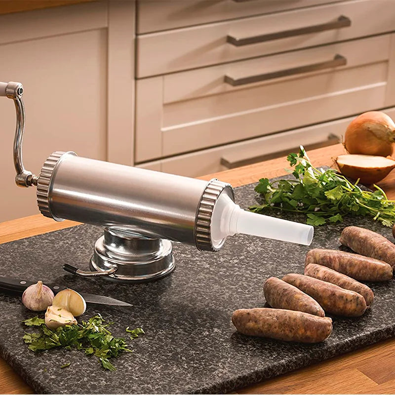 Master Feng Manual Sausage Stuffer Sausage Maker Meat Filler Machine, 3 lb or 5 lb