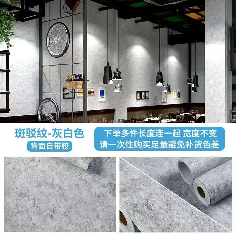 Vinyl Wallpaper  Waterproof Self-Adhesive Wallpaper  Cement Gray Countertop Contact Paper  Kitchen Bathroom Furniture Renovatio