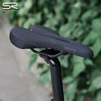 Bicycle Saddle PU Leather Soft Gel Cushion Breathable Shockproof MTB Road Bike Seat