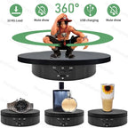 3 in 1 Electric Rotating Display Stand 360 Degree USB/Battery Turntable Holder Jewelry Display Stand Base for Photography Shoot
