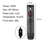 Aquarium Submersible Heater Fish Tank Water Heating Rod Constant Aquarium Thermostat Temperature Control 220V 50-500w EU Adapter
