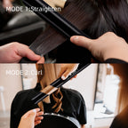 Plasma hair straightener flat iron 260°C/500°F, black, wide plate option, 110-240V