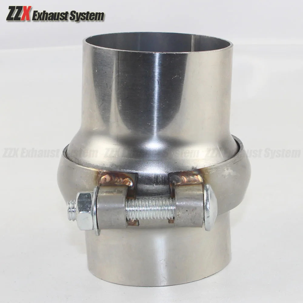 Car Stainless steel exhaust pipe male and female flange universal connection 51mm 63mm 70mm 76mm removable assembly fittings
