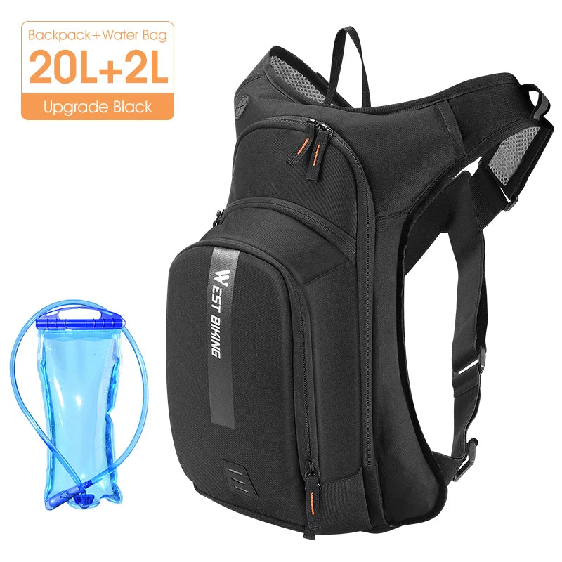 WEST BIKING 10L/20L Cycling Hydration Backpack Ergonomic Cross Harness Climbing Hiking Outdoor Sport Travel Reflective Backpack