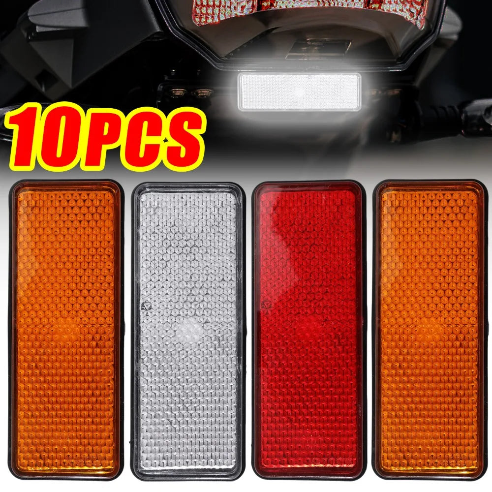 Electric Scooter Rear Reflector Night Safety Warning Plate Waterproof High Bright Universal Motorcycle Car Truck Trailer Parts