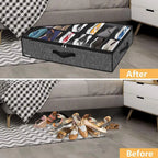1 Piece Under Bed Shoe Storage Organizer, can accommodate 12 to 16 pairs of shoes, with transparent window, breathable, foldable