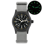 Militado Ml05 Vintage Field Watch VH31 Sweep Second Quartz Movement Sapphire Crystal High Clear AR Coating Luminous 38Mm Watches