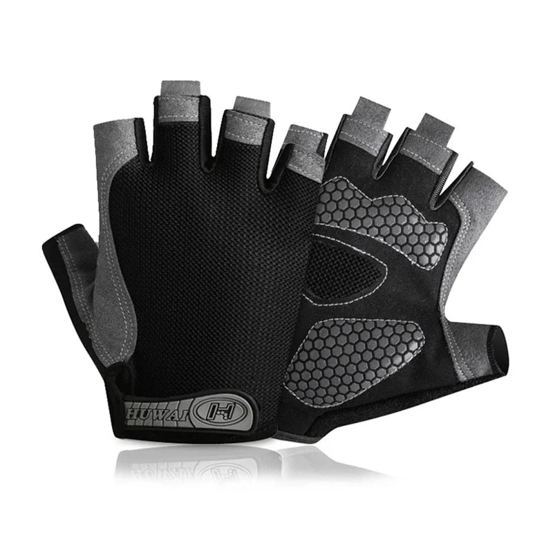 Half Finger Cycling Gloves Men Women Anti Slip Shock Breathable Summer Bicycle Gloves Fingerless Sports Gym Training Bike Gloves