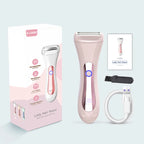 Waterproof women electric shaver, Wet & Dry Portable electric Razor, with Tri-Blade Head for Full-Body Hair Removal