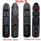 6554QC 6490HQ 2PCS Driver Side Passenger Side Window Control Switch For Peugeot 207 2007-2015 6554HJ 6554.QC
