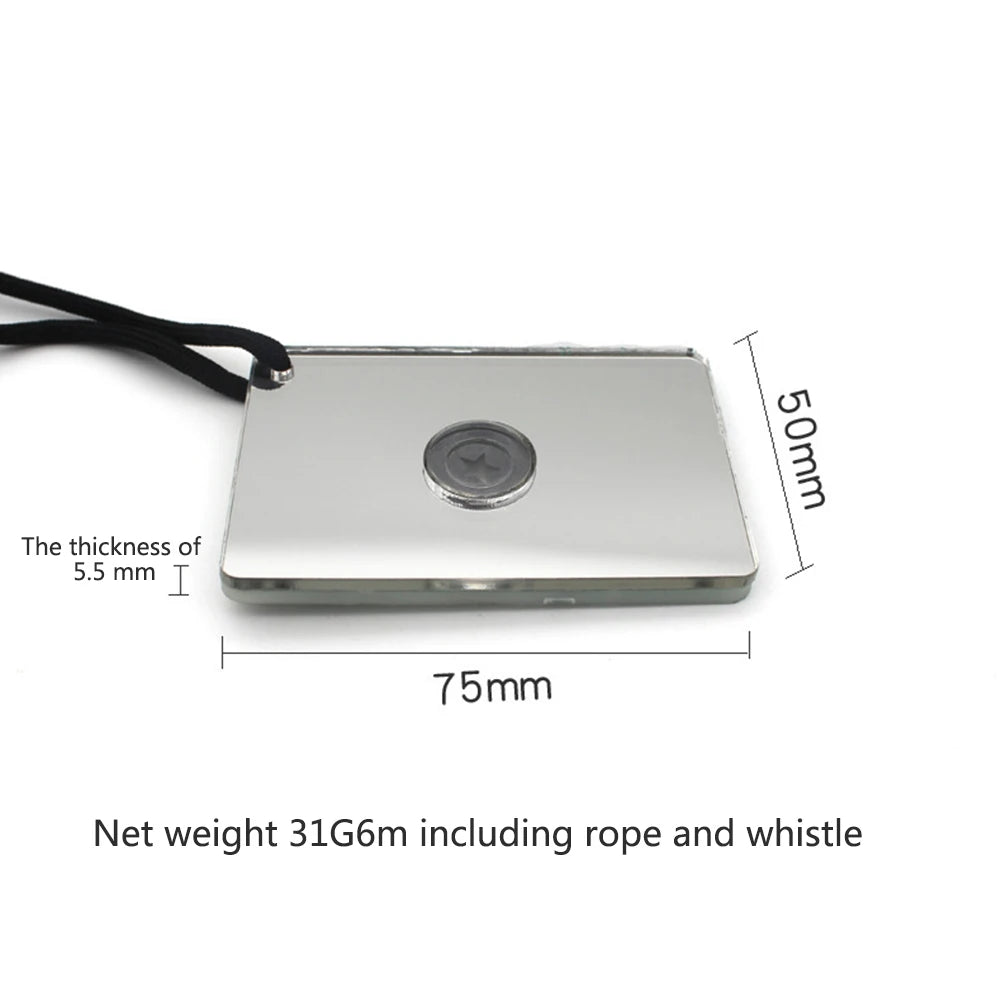 Survival Signal Mirror Emergency Rescue Outdoor Marine Kayak Mirror Reflection Signal Mirror Traval Hiking Accessory