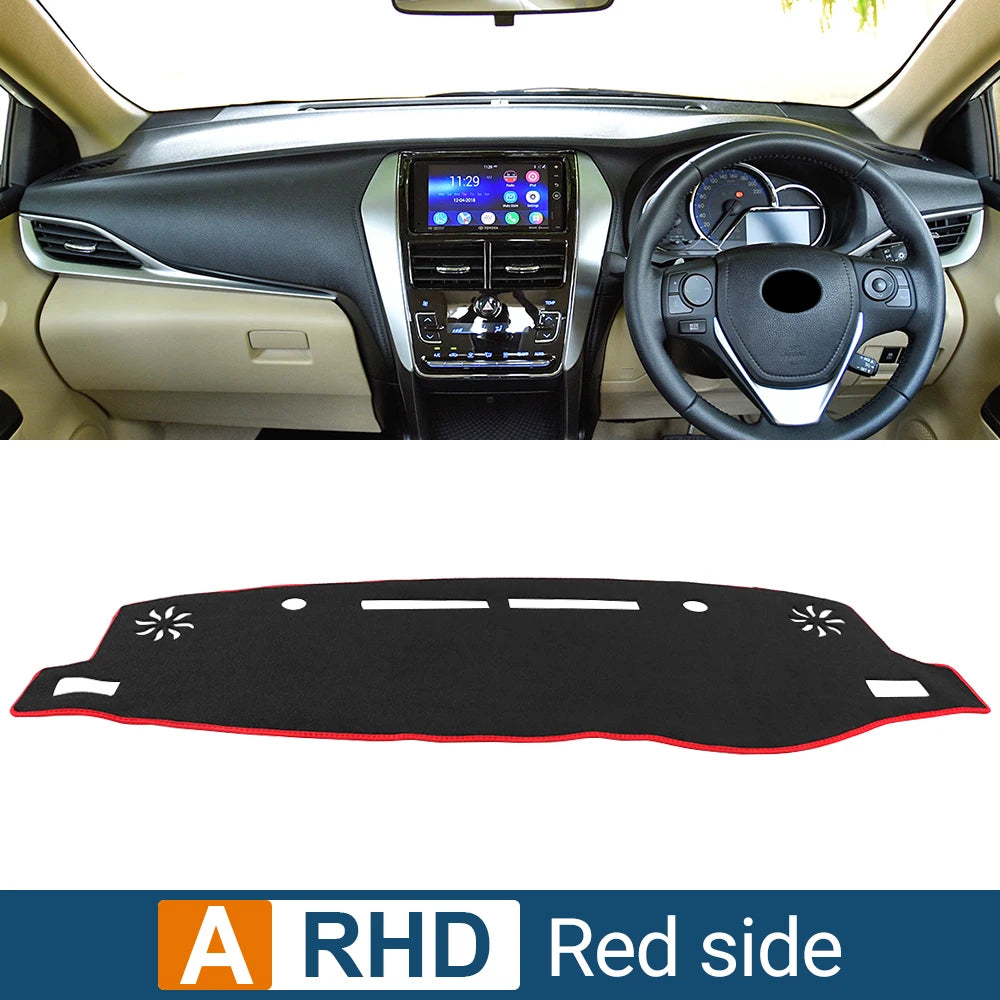 For Toyota Yaris Ativ 2019 2020 2021 2022 2023 2024 Car Dashboard Cover Avoid Light Pad Sun Shade Anti-UV Carpets Non-Slip Mats