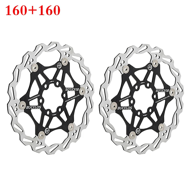 2PC BUCKLOS Bicycle Disc Brake 160/180/203 Bike Floating Rotors Stainless Steel Mountain Bike Brake Rotor Mtb Rotors Part 1PC