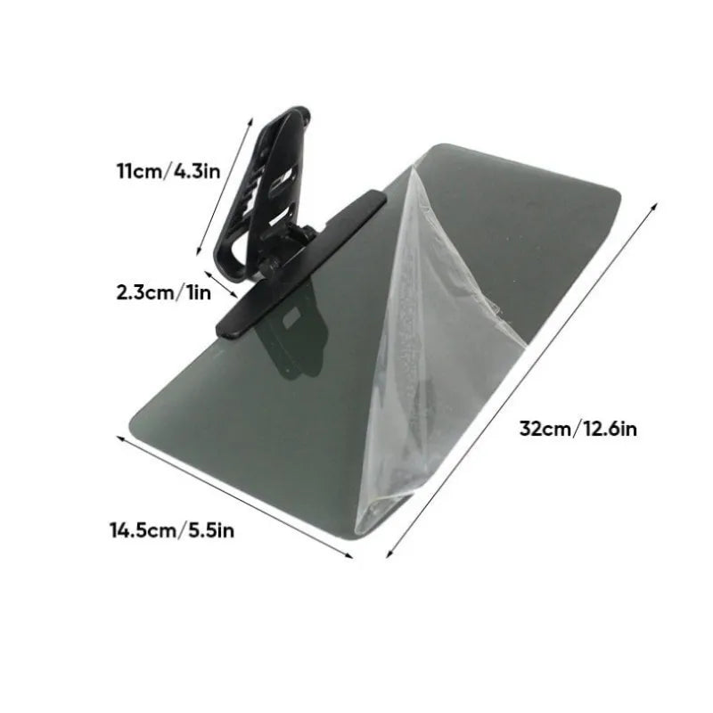 Universal Car Sun Visor With Polarized Glare Protection Driver's Anti-Glare Mirror Visor Portable Foldable Car Visor