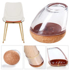 Chair Leg Protectors Foot Cover 15-25° Diagonal Thick Wrap Felt Pads Silicone Furniture Table Feet Protect Hardwood Floors Table