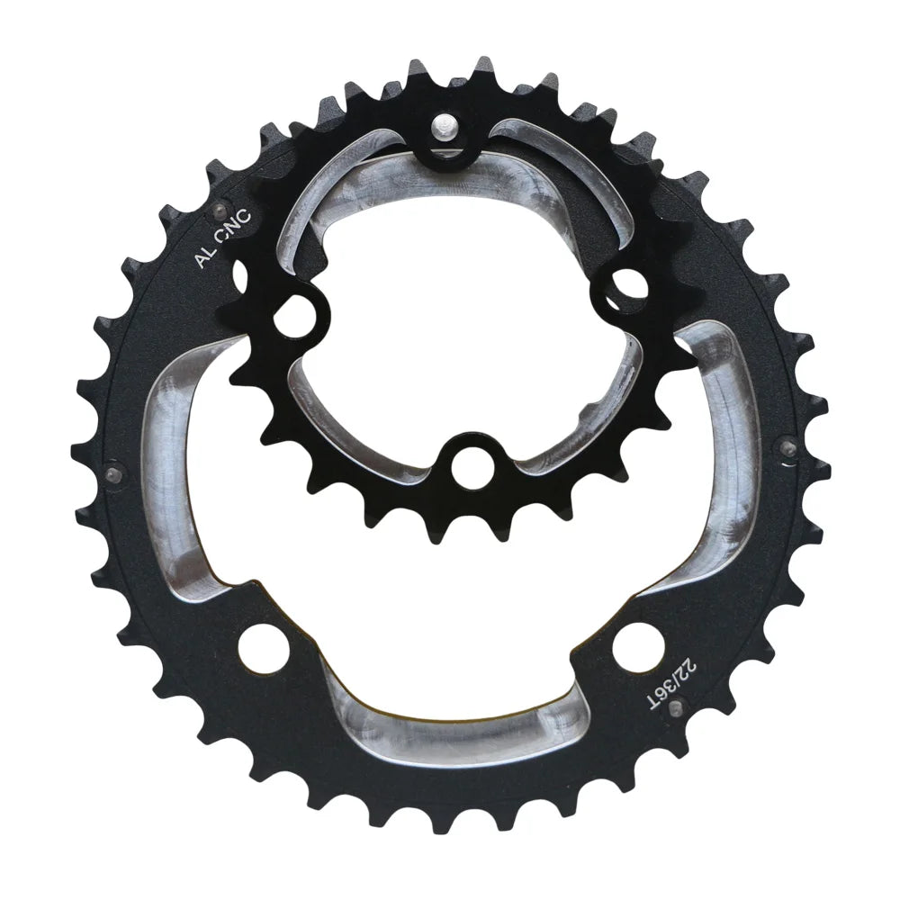 Aluminum Alloy 7075 22T 36T 64/104BCD MTB Bike Crankset Chainring Tooth plate Bicycle Double Chainwheel Sprockets for shimano