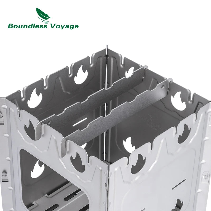 Boundless Voyage Titanium Camping Stove Portable Wood Burning Stove Multi-Fuels Stove for Outdoor Backpacking Hiking BBQ