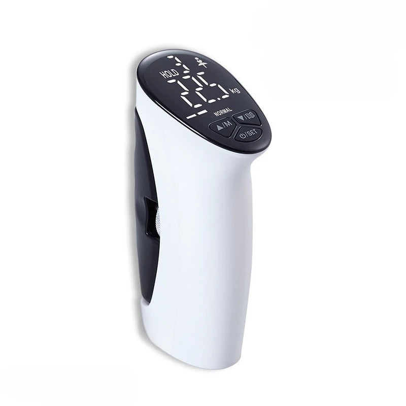 Digital Hand Dynamometer Grip Strength Meter with LED Display, Auto Capture, White