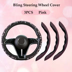 Fashion with Diamond Car Universal 38cm Steering Wheel Cover Colorful Bronzing Diamond BlingBling Steering Wheel Accessories
