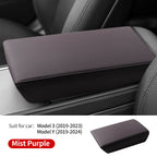 Car Center Console Armrest Pad  For Tesla Model 3 Highland / Model Y Juniper ABS Armrest Box Protective Cover Auto Accessories