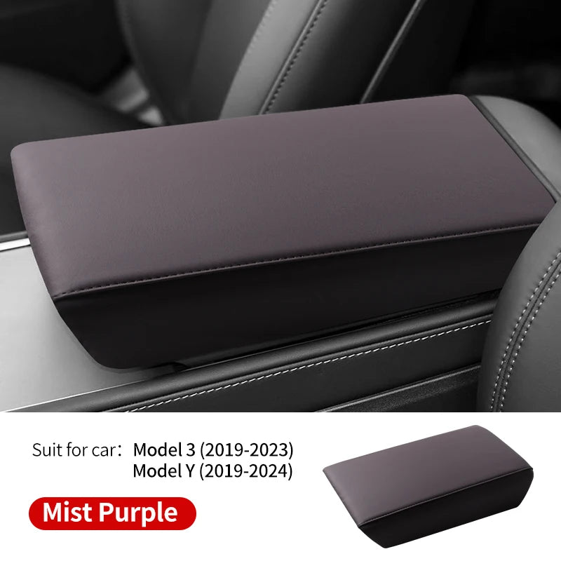 Car Center Console Armrest Pad  For Tesla Model 3 Highland / Model Y Juniper ABS Armrest Box Protective Cover Auto Accessories